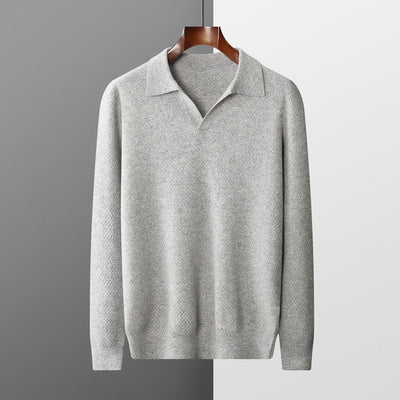 Camisa Polo Retro de Cachemira Pura para Mujer - Otoño e Invierno - Image 11