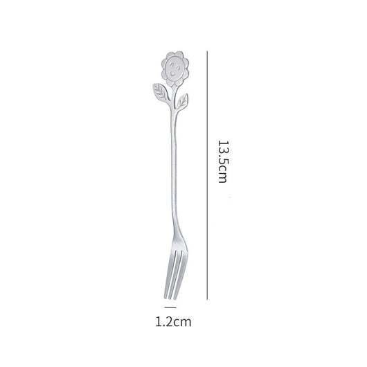Cucharilla de Acero Inoxidable Estilo Japonés con Diseño Girasol - Image 7