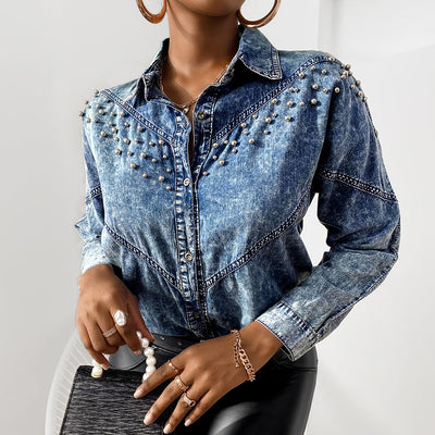 Blusa Casual Slim Fit Retro Trendy para Mujer - Image 12