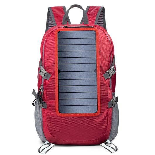 Mochila Solar Plegable para Senderismo con Carga USB 5V