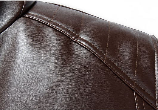Chaqueta Cartera de Cuero PU para Hombre Maduro - Invierno - Image 8