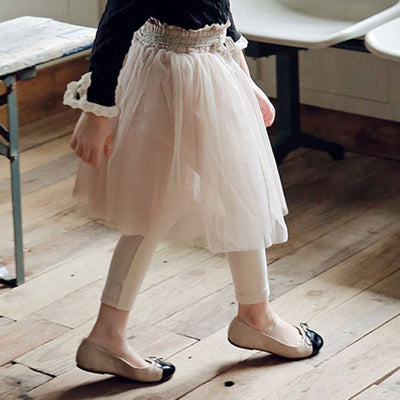 Falda Pantalón Tutú Invierno Niña con Malla Superpuesta - Image 3