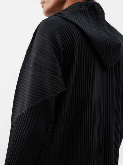 Suéter Hoodie Hombre con Cierre Doble y Pliegues Tridimensionales - Image 9