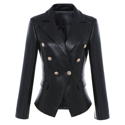 Traje de Cuero Doble Botonadura con Hebilla Metálica - Image 6
