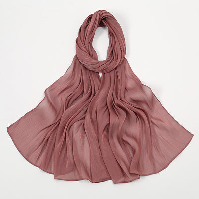 Pañuelo de Seda Chiffon Transpirable Efecto Anti-Arrugas Colores Lisos - Image 13