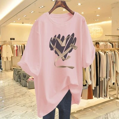 Playera de Algodón Puro para Mujer - Manga Corta Largo Medio - Image 3