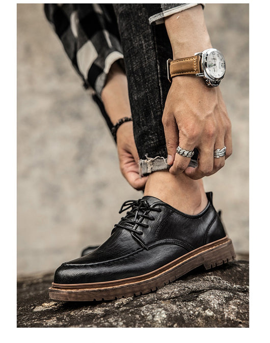 Zapatos de Cuero Casual Estilo Británico - Versátiles y Elegantes - Image 11