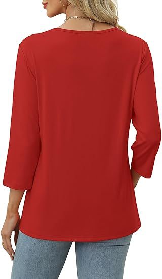 Blusa Casual Mujer Cuello V Botones - Estilo Europeo Otoño - Image 26