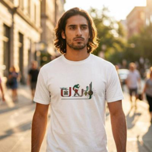 Playera Blanca Estampada para Pareja - Diseño Minimalista Unisex