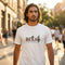 Playera Blanca Estampada para Pareja - Diseño Minimalista Unisex