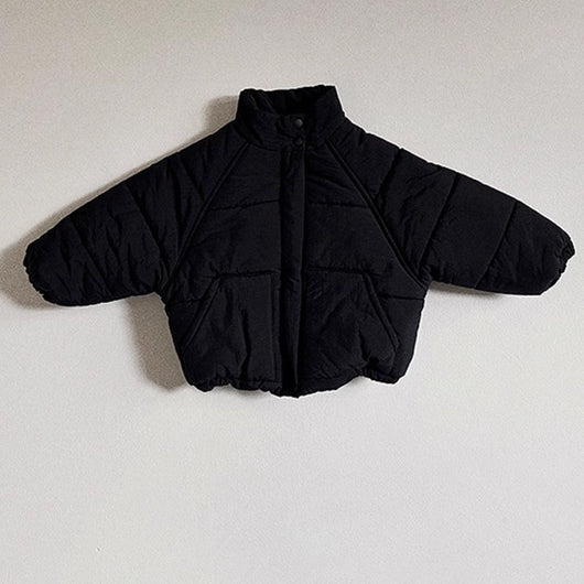 Cardigan Corto Acolchado Estilo Coreano para Niños y Niñas - Cuello Alto Moda Otoño Invierno - Image 14