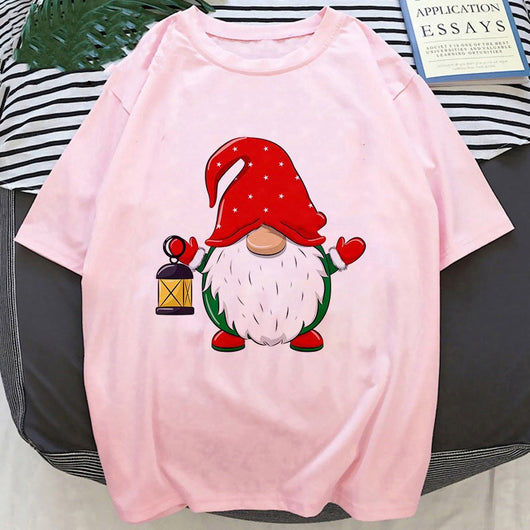 Playera Navideña con Estampado de Papá Noel y Reno - Image 37
