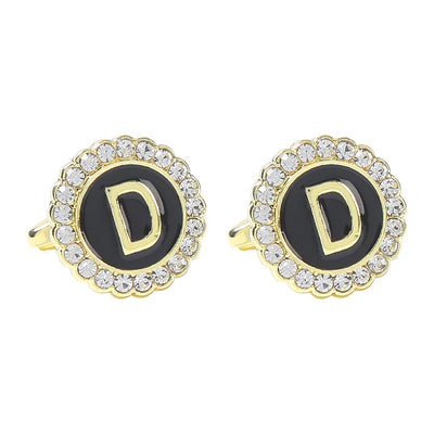 Gemelos Franceses de Diamante Redondo con 26 Letras para Hombre - Image 9