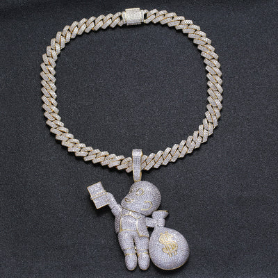 Collar de Circonita Bicolor Blanco - Diseño Elegante y Versátil - Image 7