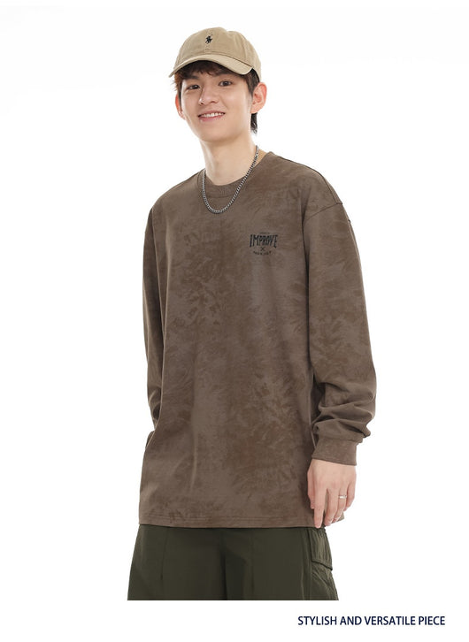Playera Oversized Manga Larga Tie-Dye Retro Estilo Vintage - Image 32