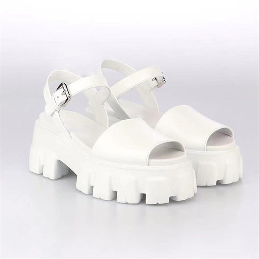 Sandalias Mujer Plataforma Gruesa con Hebilla Hueca - Image 5