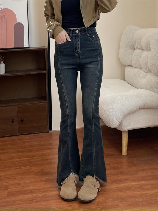 Jeans Plus Size para Mujer con Detalles de Corte y Borlas - Image 22