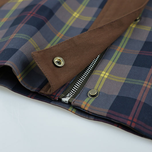 Abrigo Acolchado con Cuello de Piel - Diseño Tartán Otoño Invierno - Image 12