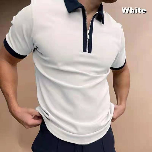 Polo Shirt Tejido Jacquard con Cierre - Camiseta Elegante para Hombre - Image 14