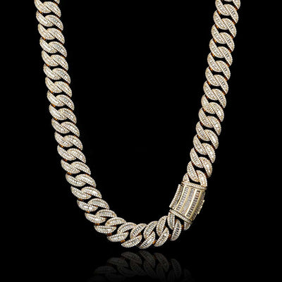 Cadena Cubana Miami 15mm-20mm Chapada en Oro Real con Cierre Tipo Buckle - Image 18