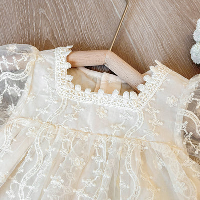 Vestido Princesa de Dos Capas con Encaje para Hermanas - Image 14