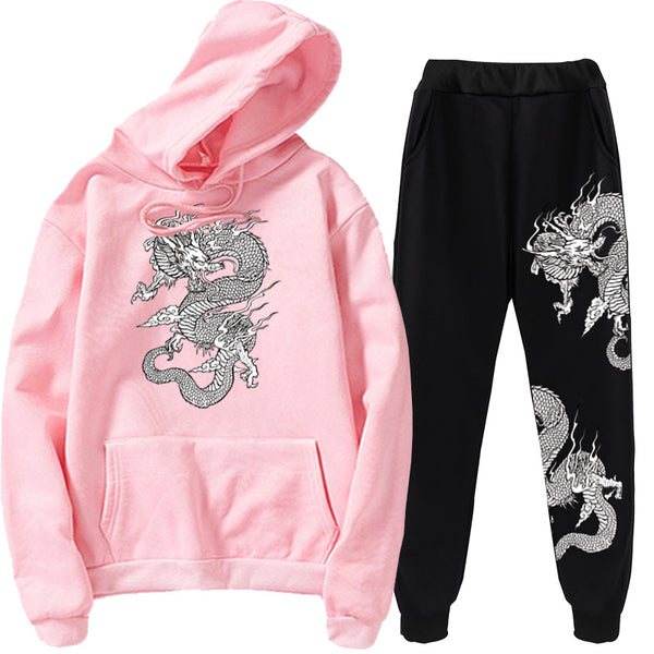Conjunto Deportivo de Dos Piezas en Fleece Estampado