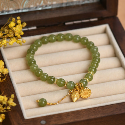 Pulsera de Jade Hotian con Aleación - Armonía y Elegancia - Image 10