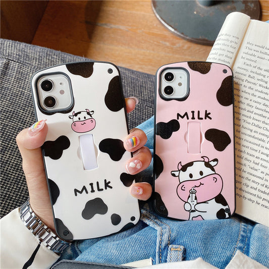 Funda para Teléfono Cow Anillo Adorable y Simple