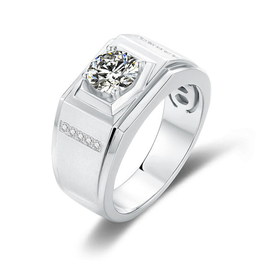 Anillo de Plata 925 con Moissanita para Hombre - Diseño Europeo y Americano - Image 10
