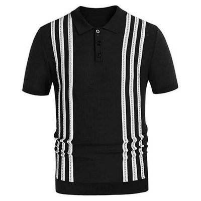 Polo Casual Manga Corta a Rayas para Hombre - Image 9