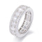 S925 Sterling Plateado Moissanite Ring Exquisite Blanco Dorado Color No6