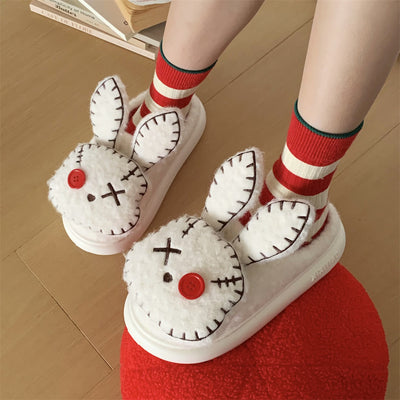 Pantuflas de Algodón con Personalidad Villana - Conejo Pirata para Mujer - Image 4