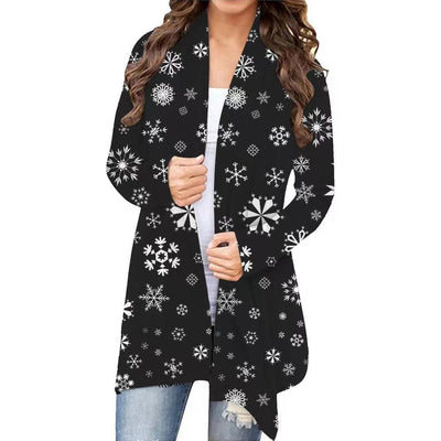 Cardigan Navideño Estampado de Manga Larga para Mujer - Image 6