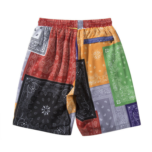 Shorts Casuales con Detalles de Flores de Anacardo - Image 7