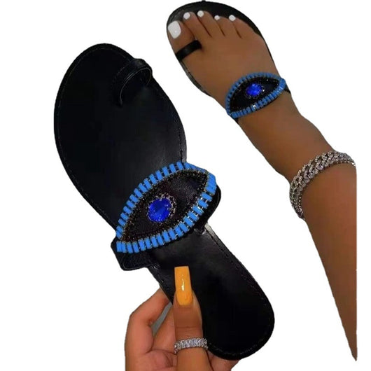 Sandalias Planas con Cristales Brillantes - Cómodas y Elegantes - Image 3