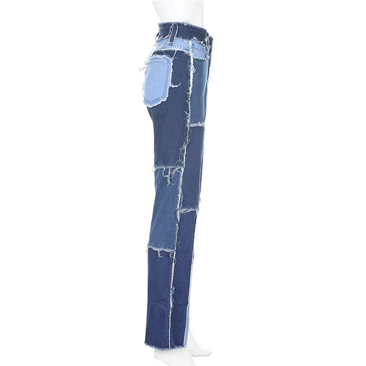 Jeans Slim Ajustados de Talle Alto con Contraste Moderno - Image 7