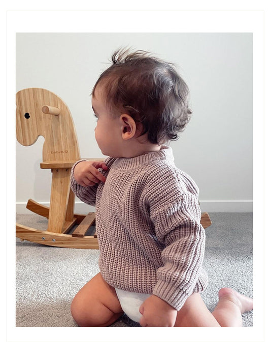 Suéter Básico de Cuello Redondo para Niñas - Colores Lisos - Image 21