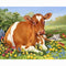 Cuadro de Vaca Diamantado - Bordado Artesanal