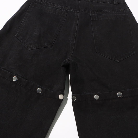 Jeans Talle Alto Irregular con Botones Desmontables - Image 21