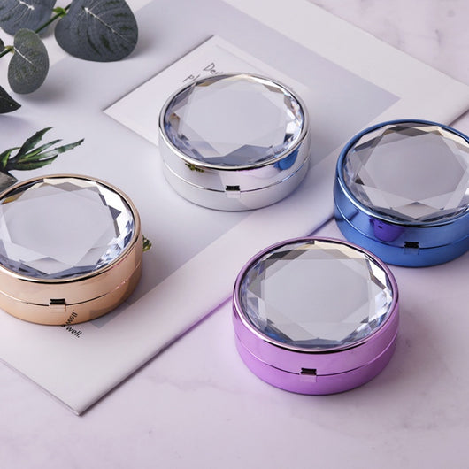 Estuche Portador de Lentes de Contacto Diseño Diamante Kawaii