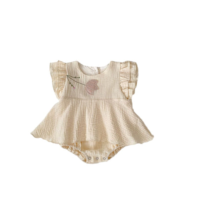Vestido Princesa Niña Verano con Bordado Coreano - Enterizo Elegante - Image 5