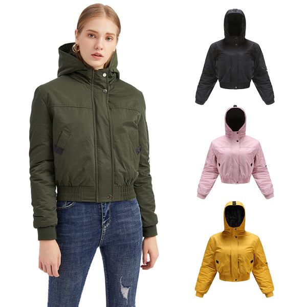 Chaqueta Suelta de Algodón para Mujer - Manga Larga Casual