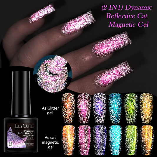 Esmalte Gel Efecto Diamante Cat Eye - Serie Brillo Cautivador