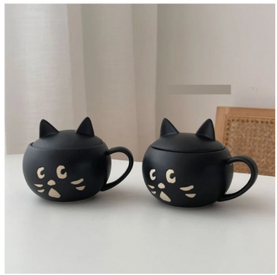 Tazón de Cerámica para Fideos Instantáneos con Gato Sorprendido en Relieve - Image 6