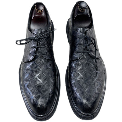 Zapatos de Cuero Negro Estilo Coreano para Traje Formal Ejecutivo - Image 3