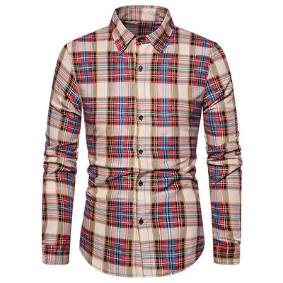 Camisa Casual Estampada Slim Fit Cuello Solapa Manga Larga para Hombre - Image 10