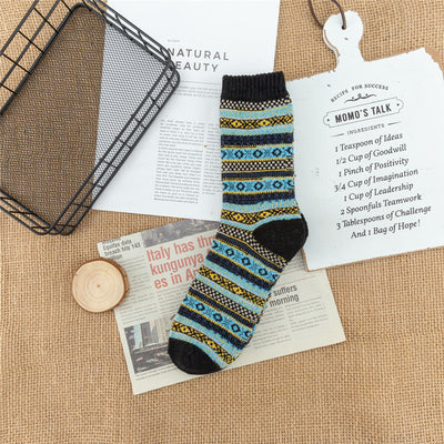 Calcetines Étnicos Acolchados a Cuadros para Hombre - Image 11