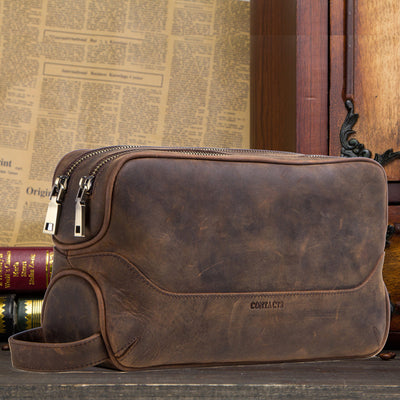 Cartera de Cuero Genuino Vintage para Hombre - Primera Capa - Image 11