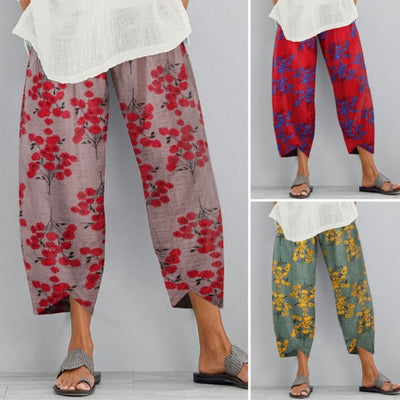 Pantalones Casuales de Verano con Estampado Retro - Largo 9/10 para Mujer - Image 10