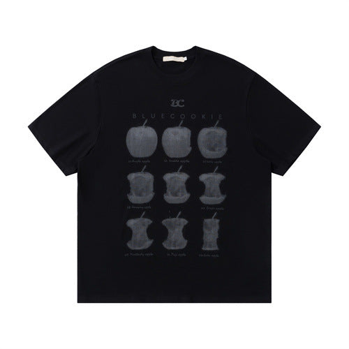 Camiseta Unisex Estampado Mosaico Retro Manzana